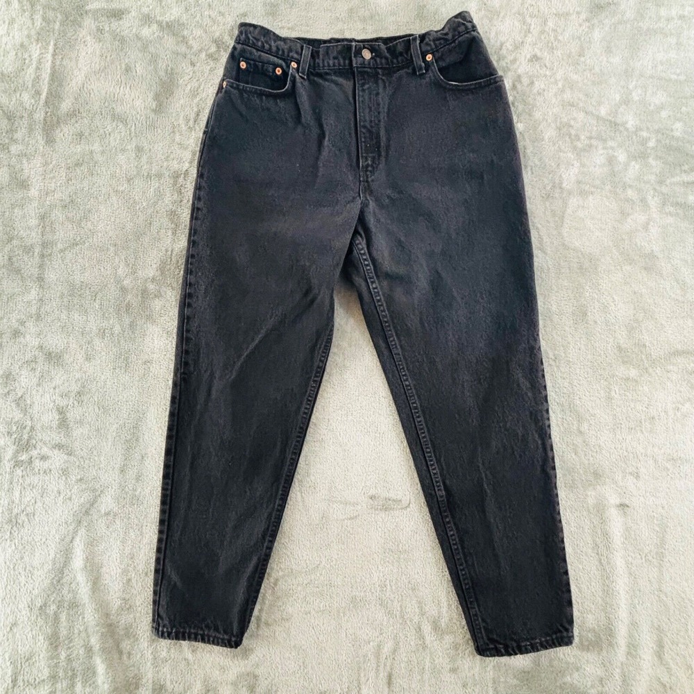 Vintage Levis 551 Relaxed Fit Tapered Leg 16 Black Denim 29.5" Inseam 90s Y2K